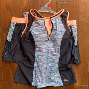 NWT XL Sporty tankini 2-Pc Bathing suit